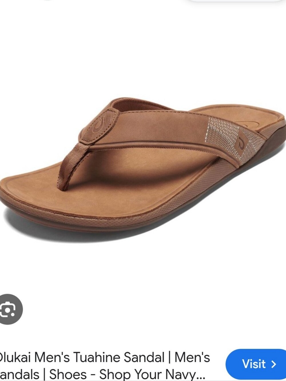 Olukai Tuahine Leather Thong Slide Slipon Flip-Flops Sandals View 5